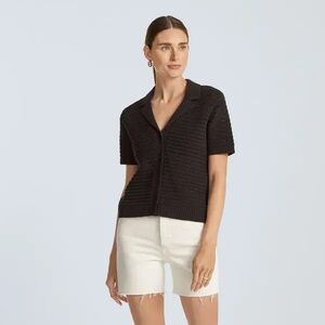 Everlane crochet knit polo